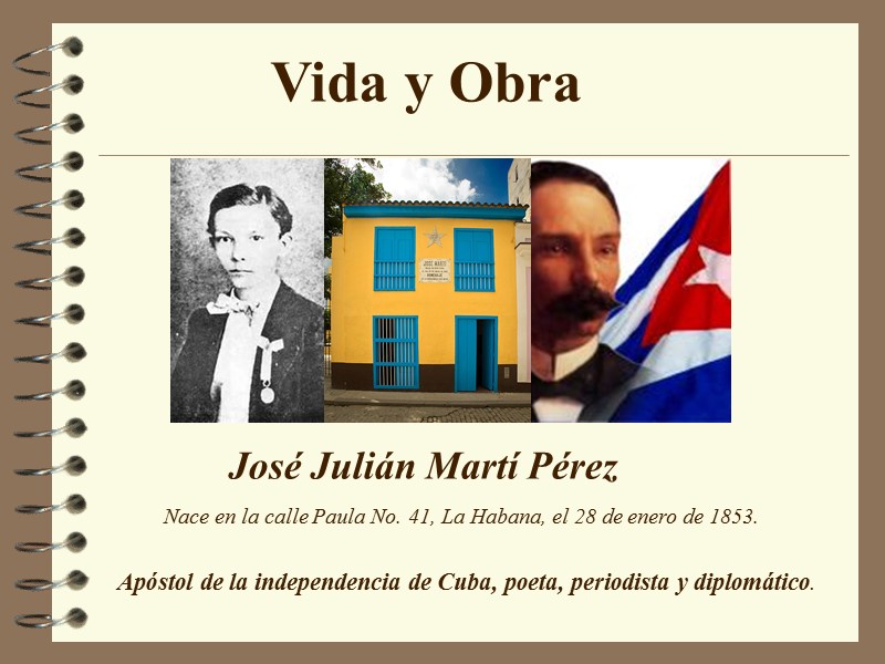 Nace en la calle Paula No. 41, La Habana, el 28 de enero de